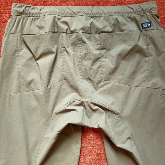 MOUNTAIN HARDWEAR NYLON HIKING MEN'S BASIN PULL-ON OUTDOOR PANTS SIZE XXL TAN - Picture 8 of 9